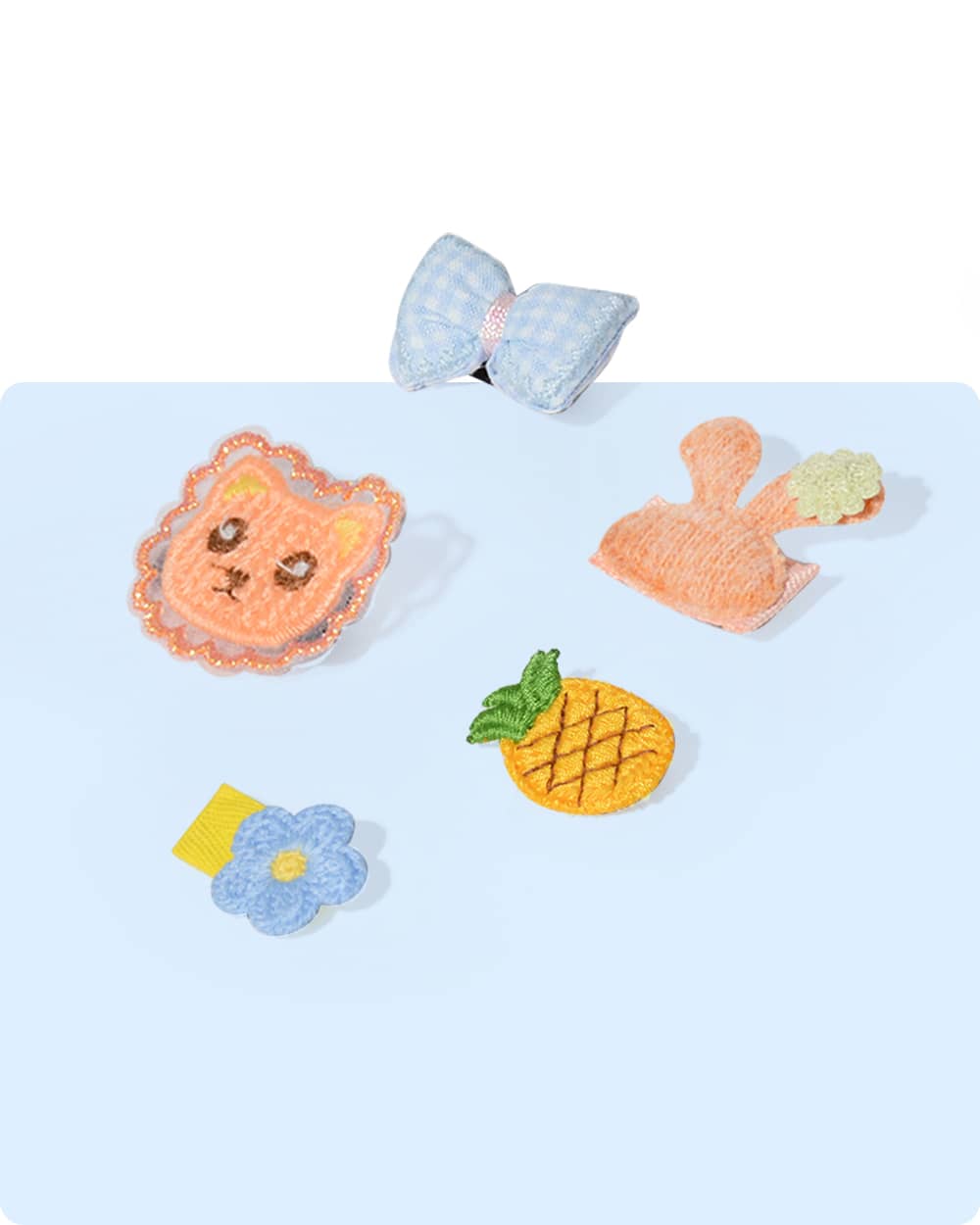 Dog Snap Hair Clips - Pineapple