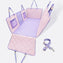 Dog Hard Bottom Backseat Extender - Lavender Blush
